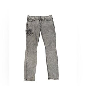 Express Women's Gray Embellished Jeans 12 RN55285